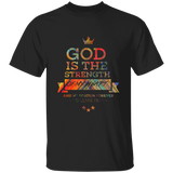 Bible Verse Men 5.3 oz. T-Shirt - "Psalm 73:26" Design 8 - Meditate Healing Christian Store