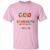 Bible Verse Men 5.3 oz. T-Shirt - "Psalm 73:26" Design 11 - Meditate Healing Christian Store