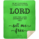 Typography Premium Sherpa Mink Blanket - The Lord Is My Saviour ~Psalm 118:5~