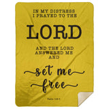 Typography Premium Sherpa Mink Blanket - The Lord Is My Saviour ~Psalm 118:5~