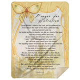 Bible Verses Premium Mink Sherpa Blanket - Prayer for Salvation ~Jonah 2:2-9~ (Design: Butterfly 3)