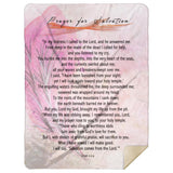 Bible Verses Premium Mink Sherpa Blanket - Prayer for Salvation ~Jonah 2:2-9~ (Design: Dreamy 3)