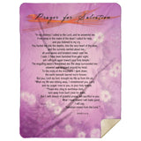 Bible Verses Premium Mink Sherpa Blanket - Prayer for Salvation ~Jonah 2:2-9~ (Design: Misty 1)