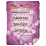 Bible Verses Premium Mink Sherpa Blanket - Prayer for Salvation ~Jonah 2:2-9~ (Design: Misty 3)
