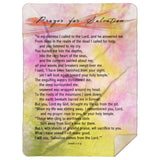 Bible Verses Premium Mink Sherpa Blanket - Prayer for Salvation ~Jonah 2:2-9~ (Design: Watercolor 3)
