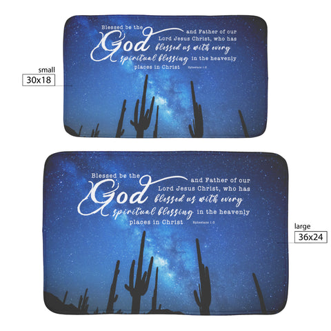 Fast Drying Memory Foam Bath Mat - God Blessed Us With Every Spiritual Blessings ~Ephesians 1:3~