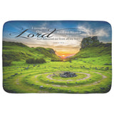 Fast Drying Memory Foam Bath Mat - The Lord Delivered Me From All My Fears ~Psalm 34:4~