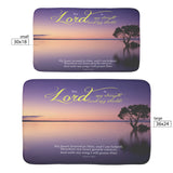 Fast Drying Memory Foam Bath Mat - The Lord Is My Strength & My Shield ~Psalm 28:7~