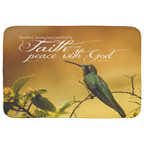 Fast Drying Memory Foam Bath Mat - We Have Peace With God ~Romans 5:1~