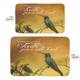 Fast Drying Memory Foam Bath Mat - We Have Peace With God ~Romans 5:1~