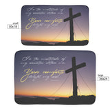 Fast Drying Memory Foam Bath Mat - Your Comfort Delights My Soul ~Psalm 94:19~