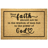 Heavy-Duty Outdoor Mat - Faith In The Power Of God ~1 Corinthians 2:5~