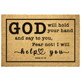 Heavy-Duty Outdoor Mat - Fear Not, I Will Help You ~Isaiah 41:13~