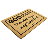 Heavy-Duty Outdoor Mat - God Who Arms Me With Strength ~Psalm 18:32~
