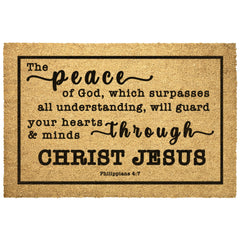Heavy-Duty Outdoor Mat - Guard Your Heart Through Christ Jesus ~Philippians 4:7~