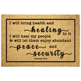 Heavy-Duty Outdoor Mat - I Will Bring Health & Healing ~Jeremiah 33:6~