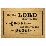 Heavy-Duty Outdoor Mat - May The Lord Show You His Favour ~Numbers 6:26~