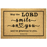 Heavy-Duty Outdoor Mat - May The Lord Smile On You ~Numbers 6:25~