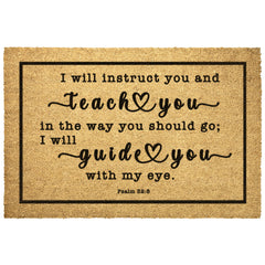 Heavy-Duty Outdoor Mat - My Lord My Guide ~Psalm 32:8~