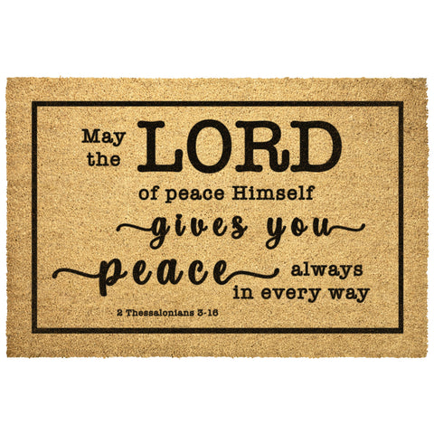 Heavy-Duty Outdoor Mat - The Lord Gives Peace ~2 Thessalonians 3:16~