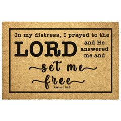 Heavy-Duty Outdoor Mat - The Lord Is My Saviour ~Psalm 118:5~