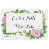 Customizable Artistic Minimalist Bible Verse Wall Art With Your Signature (Design: Rectangle Garland 1)