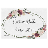 Customizable Artistic Minimalist Bible Verse Wall Art With Your Signature (Design: Rectangle Garland 2)