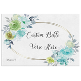 Customizable Artistic Minimalist Bible Verse Wall Art With Your Signature (Design: Rectangle Garland 7)