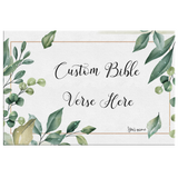 Customizable Artistic Minimalist Bible Verse Wall Art With Your Signature (Design: Rectangle Garland 8)