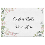 Customizable Artistic Minimalist Bible Verse Wall Art With Your Signature (Design: Rectangle Garland 9)