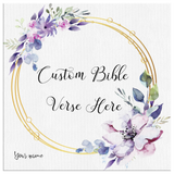 Customizable Artistic Minimalist Bible Verse Wall Art With Your Signature (Design: Square Garland 10)