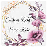 Customizable Artistic Minimalist Bible Verse Wall Art With Your Signature (Design: Square Garland 13)