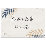 Customizable Artistic Minimalist Bible Verse Wall Art With Your Signature (Design: Rectangle Garland 4)