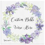 Customizable Artistic Minimalist Bible Verse Wall Art With Your Signature (Design: Square Garland 6)