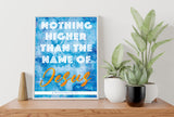 Week 5: Set of 3 Posters Inspirational Bible Scriptures (Theme: Sapphire Teal Ink)