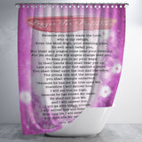 Bible Verses Premium Oxford Fabric Shower Curtain - Prayer for Protection ~Psalm 91:9-16~ (Design: Misty 3)