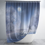 Bible Verses Premium Oxford Fabric Shower Curtain - Peace From God ~2 Thessalonians 1:2~