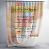 Bible Verses Premium Oxford Fabric Shower Curtain - Lord's Prayer ~Matthew 6:9-13~ (Design: Watercolor 2)