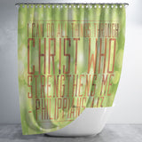 Bible Verses Premium Oxford Fabric Shower Curtain - Christ Strengthens Me ~Philippians 4:13~ Design 11