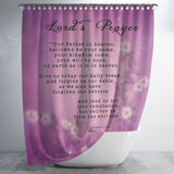 Bible Verses Premium Oxford Fabric Shower Curtain - Lord's Prayer ~Matthew 6:9-13~ (Design: Misty 1)