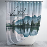 Bible Verses Premium Oxford Fabric Shower Curtain - The Lord Gives You Peace ~Numbers 6:26~