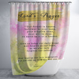Bible Verses Premium Oxford Fabric Shower Curtain - Lord's Prayer ~Matthew 6:9-13~ (Design: Watercolor 3)
