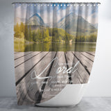 Bible Verses Premium Oxford Fabric Shower Curtain - The Lord Gives Peace ~2 Thessalonians 3:16~