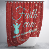 Bible Verses Premium Oxford Fabric Shower Curtain - Faith Can Move Mountains ~Matthew 17:20~ Design 17