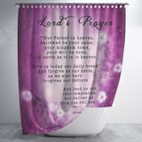 Bible Verses Premium Oxford Fabric Shower Curtain - Lord's Prayer ~Matthew 6:9-13~ (Design: Misty 3)