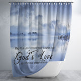 Bible Verses Premium Oxford Fabric Shower Curtain - Direct Your Heart Into The Love of God ~2 Thessalonians 3:5~
