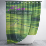 Bible Verses Premium Oxford Fabric Shower Curtain - Let Not Your Heart Be Troubled ~John 14:27~