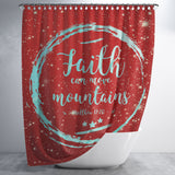 Bible Verses Premium Oxford Fabric Shower Curtain - Faith Can Move Mountains ~Matthew 17:20~ Design 12