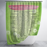 Bible Verses Premium Oxford Fabric Shower Curtain - Prayer for Protection ~Psalm 91:9-16~ (Design: Misty 2)