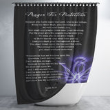 Bible Verses Premium Oxford Fabric Shower Curtain - Prayer for Protection ~Psalm 91:9-16~ (Design: Angel 2)
